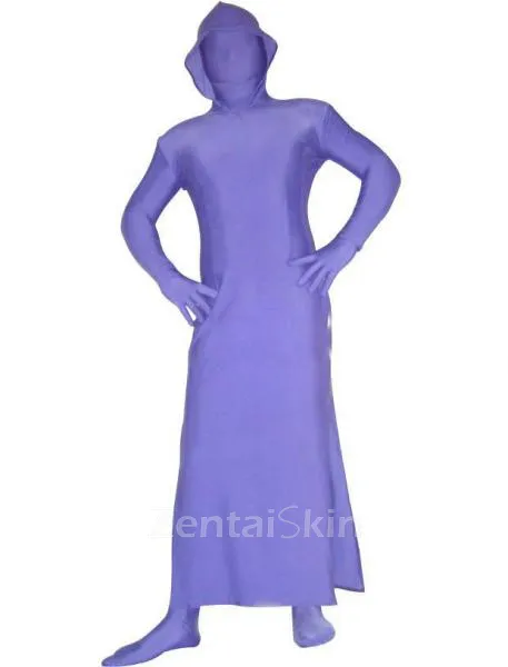 Skirt Style Purple Lycra Spandex Morph Zentai Unisex Zentai Unitard Second Skin Suit