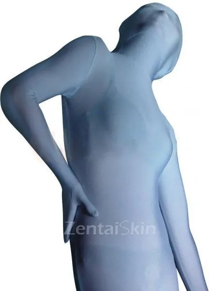 Tinwhite Lycra Spandex Morph Zentai Unisex Zentai Unitard Second Skin Suit