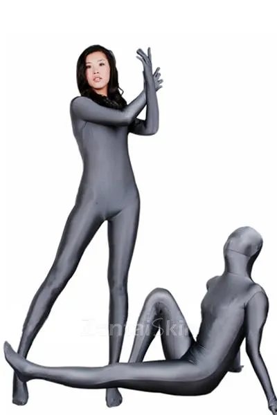 Unicolor Fullbody Dark Grey Unicolor Lycra Spandex Morph Zentai Unisex Zentai Unitard Second Skin Suit
