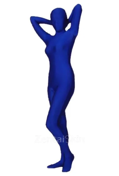 Navy Lycra Spandex Morph Unitard Second Skin Zentai Unitard Second Skin Suit