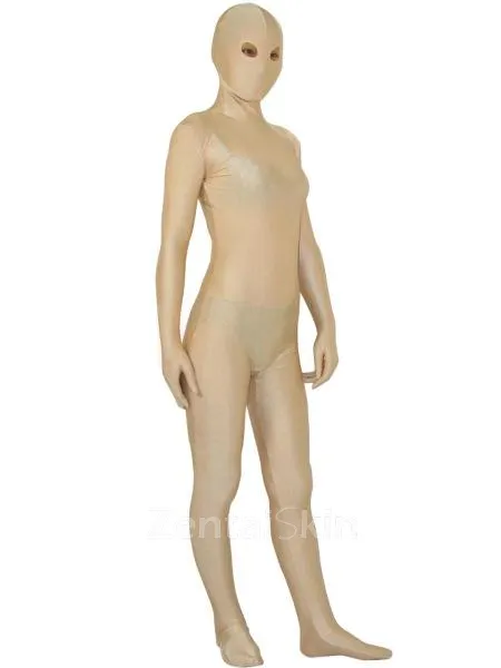 Half Transparent Lycra Spandex Unitard Second Skin Zentai Flesh Unisex Zentai