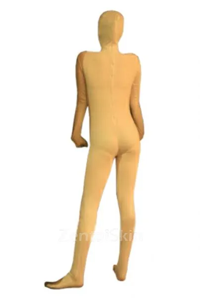 Unusual Yellow Lycra Spandex Morph Zentai Unisex Zentai Unitard Second Skin Suit