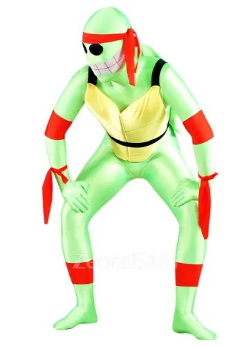 Teenage Mutant Ninja Turtles Lycra Spanex Super Hero Superhero Zentai Catsuit Zentai Skinsuit Second Skin Clothing