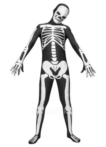 Top Black and White Lycra Spandex Unitard Second Skin Zentai Unisex Zentai Suit Holiday Costume
