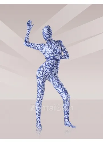 Unitard Second Skin Blue Lycra Zentai Suit Unisex Zentai Suit Holiday Costume