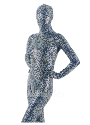 Second Skin Quality Black Golden Wetlook Unitard PVC Unisex Zentai