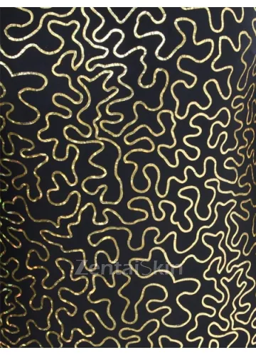 Second Skin Quality Black Golden Wetlook Unitard PVC Unisex Zentai