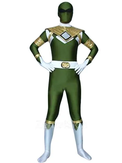 Green Gougou Senta Lycra Zentai Costume Wetlook Shiny Metallic Costume Superhero Catsuit Zentai Skinsuit Second Skin Clothing