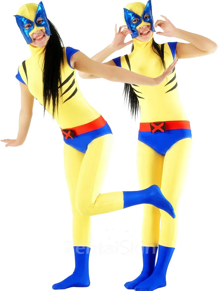 Lycra Spandex Skinsuit Zentai X-men Wolverine Catsuit Second Skin Clothing