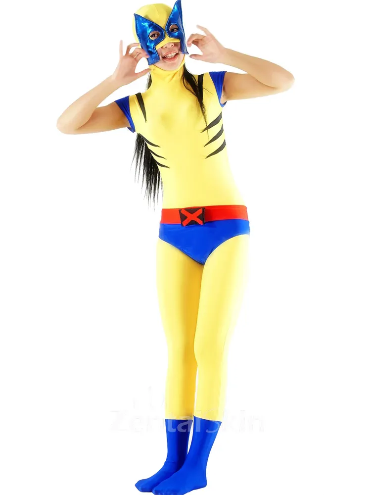 Lycra Spandex Skinsuit Zentai X-men Wolverine Catsuit Second Skin Clothing