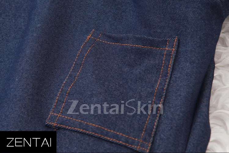 Elastic Stretch Denim Blue Jeans Fashion Zentai Catsuit Unitard Second Skin Clothing Tights