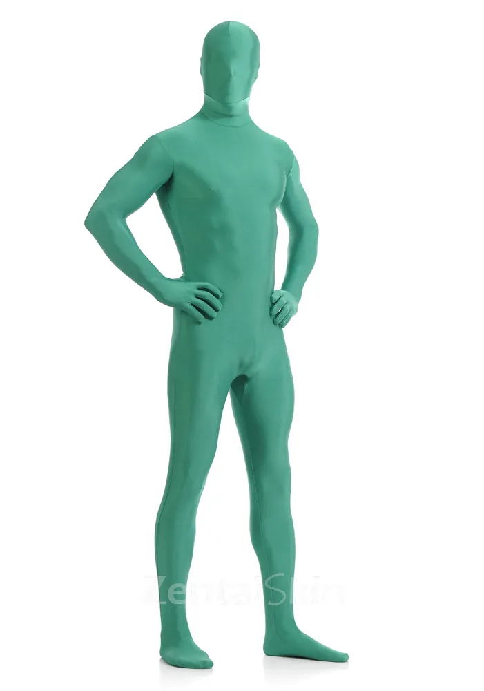 Lake Blue Full Body Morph Costume Spandex Holiday Unisex Lycra Unitard Second Skin Zentai Suit