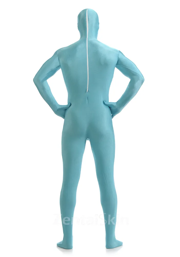 Lake Blue Full Body Unitard Second Skin Costume Spandex Holiday Lycra Cosplay Zentai Suit