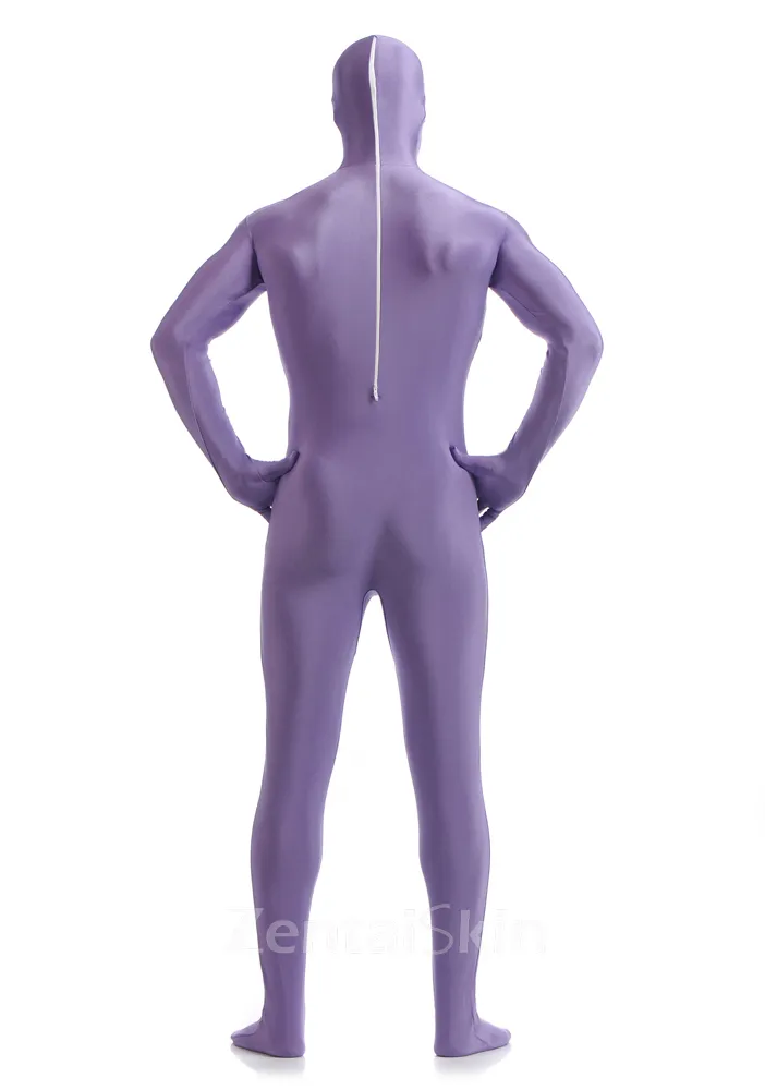 Light Purple Full Body Morph Costume Spandex Holiday Unisex Lycra Unitard Second Skin Zentai Suit
