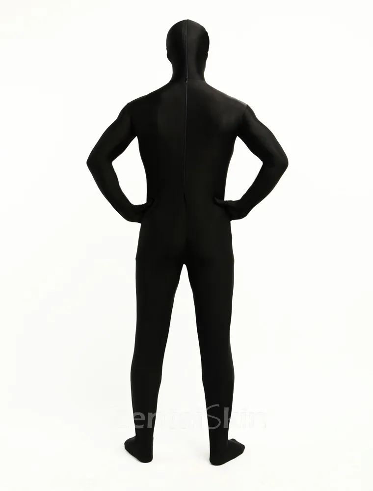 Black Full Body Unitard Second Skin Costume Spandex Halloween Cosplay Zentai Suit