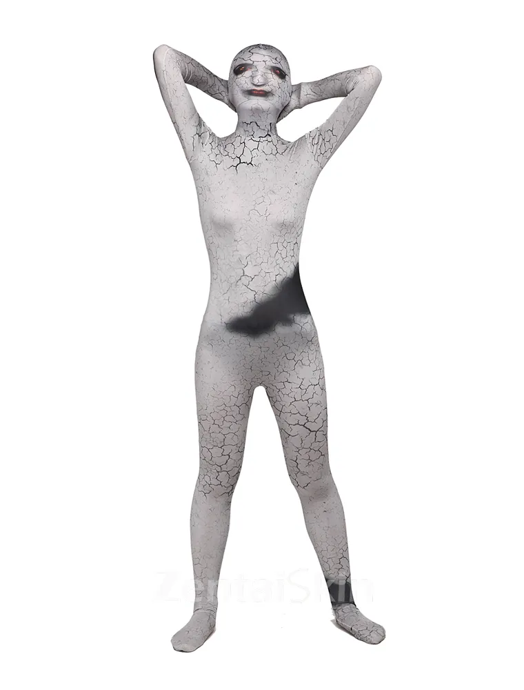 Scary Catoon Full Body Second Skin Costume Halloween Spandex Skinsuit Holiday Unisex Cosplay Zentai Suit