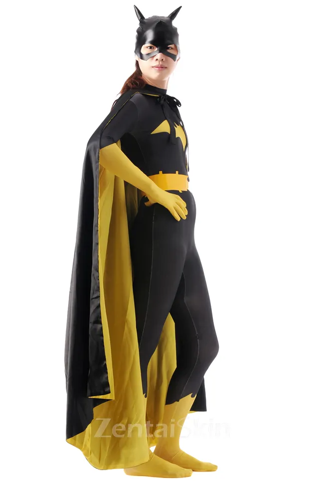 Black and Yellow Bat Halloween Full Body Morph Costume Spandex Skinsuit Holiday Unisex Lycra Second Skin Zentai Suit