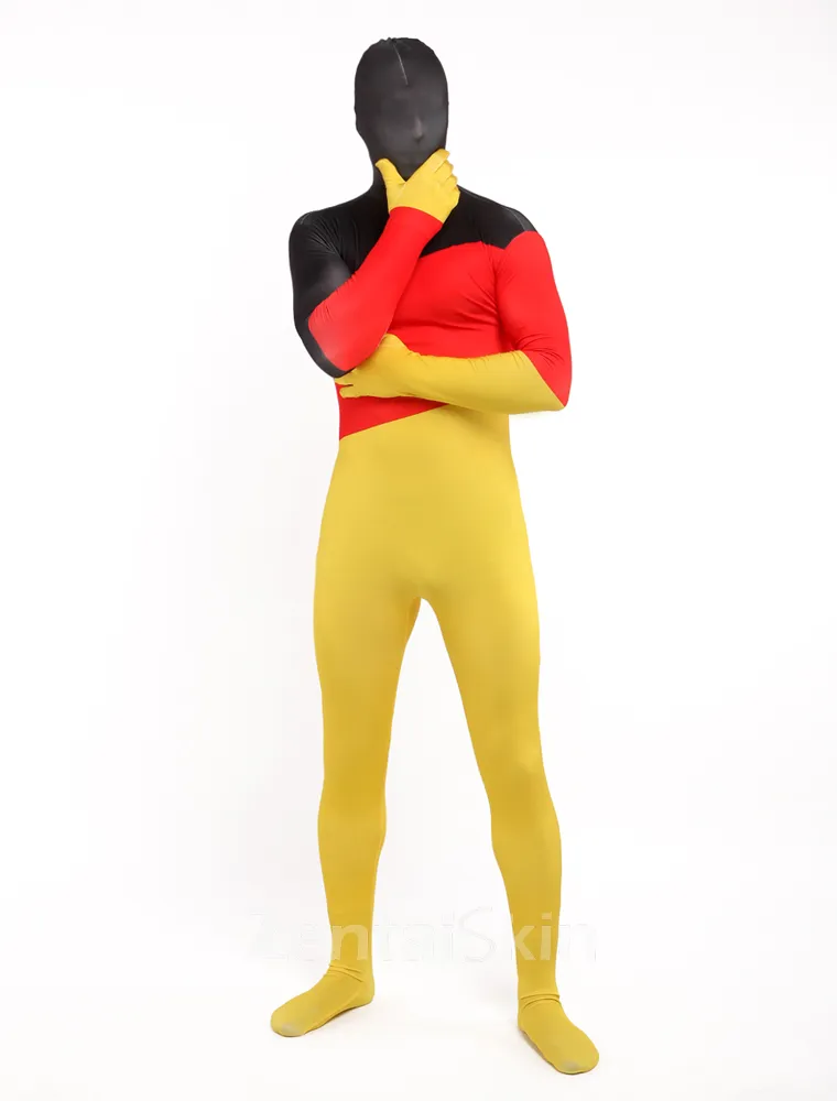 Germany National Flag Full Body Second Skin Costume Halloween Spandex Skinsuit Holiday Unisex Cosplay Zentai Suit