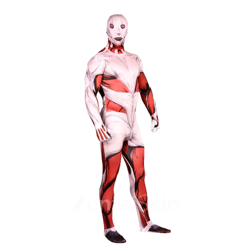 Attack on Titan Cartoon Full Body Second Skin Costume Halloween Unisex Cosplay Zentai Skinsuit Suit