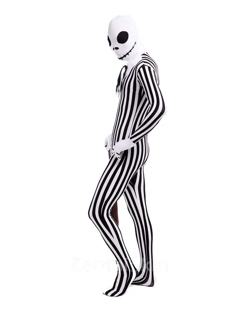 Lovely Skull Full Body Second Skin Costume Halloween Spandex Skinsuit Holiday Unisex Cosplay Zentai Suit