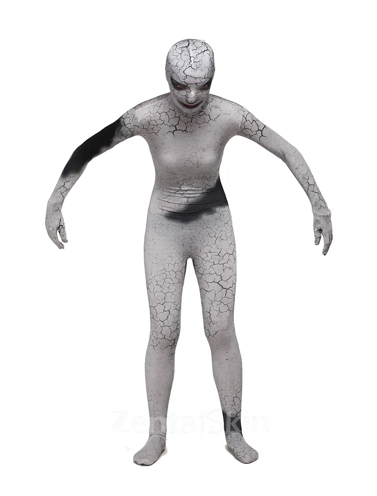 Scary Catoon Full Body Second Skin Costume Halloween Spandex Skinsuit Holiday Unisex Cosplay Zentai Suit