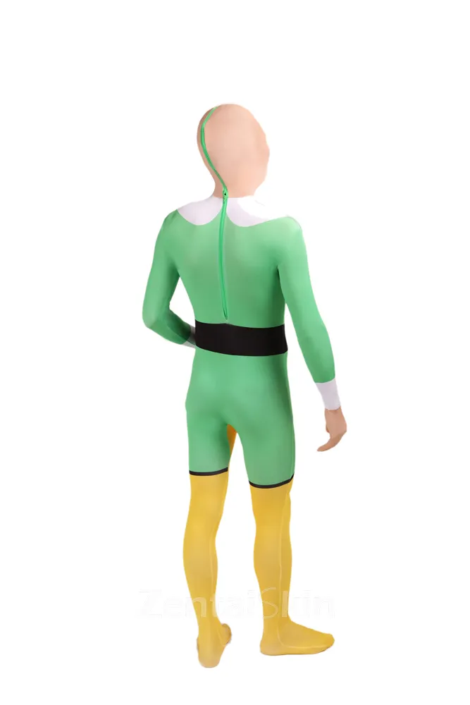 Green and Yellow Second Skin Suits Full Body Morph Costume Halloween Spandex Skinsuit Holiday Unisex Cosplay Zentai Suit