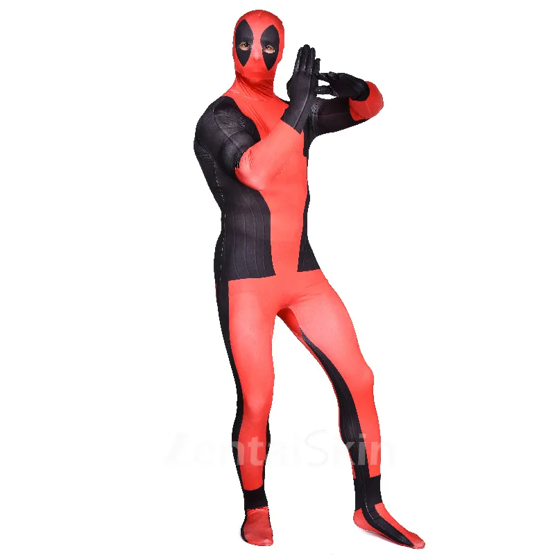 Deadpool Full Body Unitard Second Skin Costume Halloween Spandex Holiday Unisex Cosplay Zentai Suit
