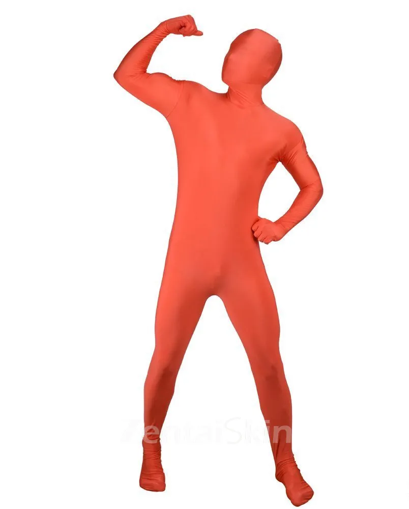 Light Red Bright Red Second Skin Clothing Full Body Tights Spandex One-piece Catsuits Zentai Unitard