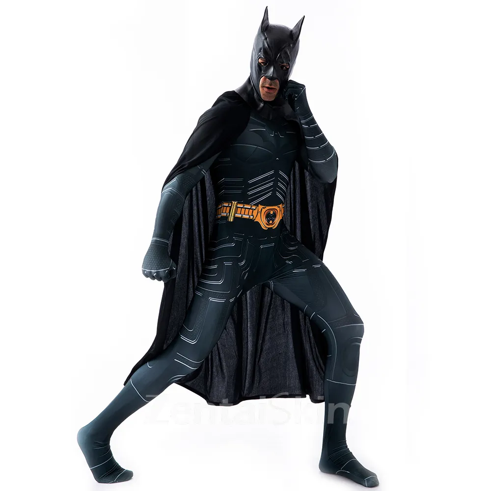 Zentai Skinsuit Second Skin Superhero Costume Batman Costume Full-body Prints Halloween Cosplay Costume