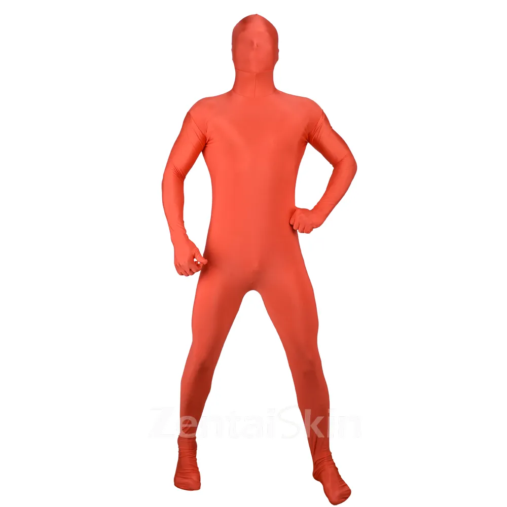 Light Red Bright Red Second Skin Clothing Full Body Tights Spandex One-piece Catsuits Zentai Unitard