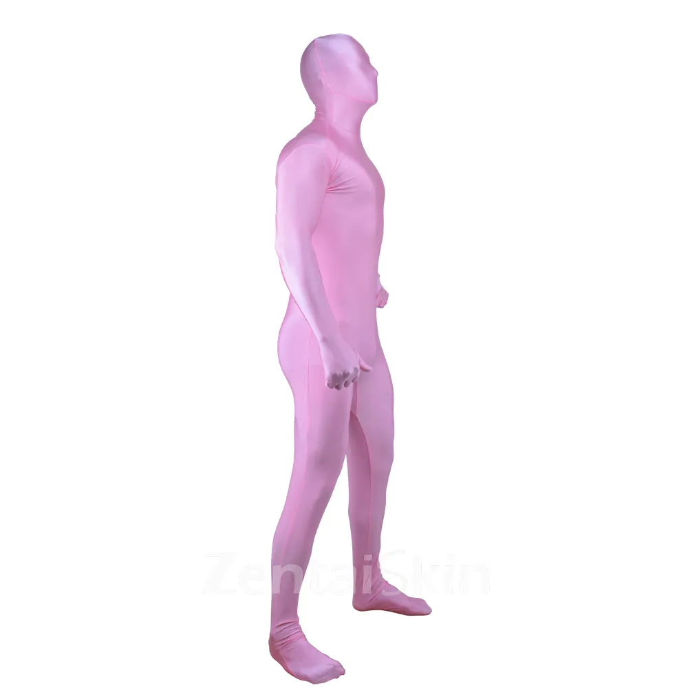Pink Second Skin Clothing Full Body Tights Lycra Spandex One-piece Catsuits Zentai Unitard