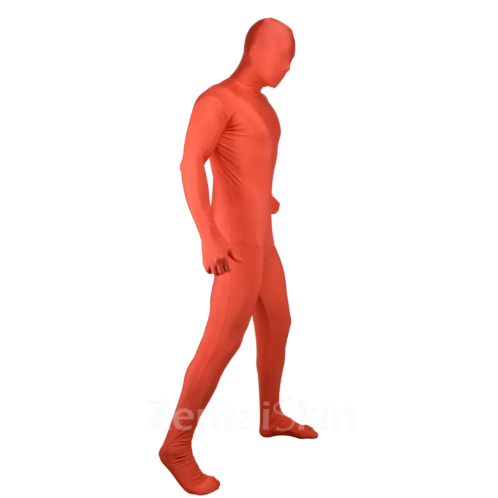 Light Red Bright Red Second Skin Clothing Full Body Tights Spandex One-piece Catsuits Zentai Unitard