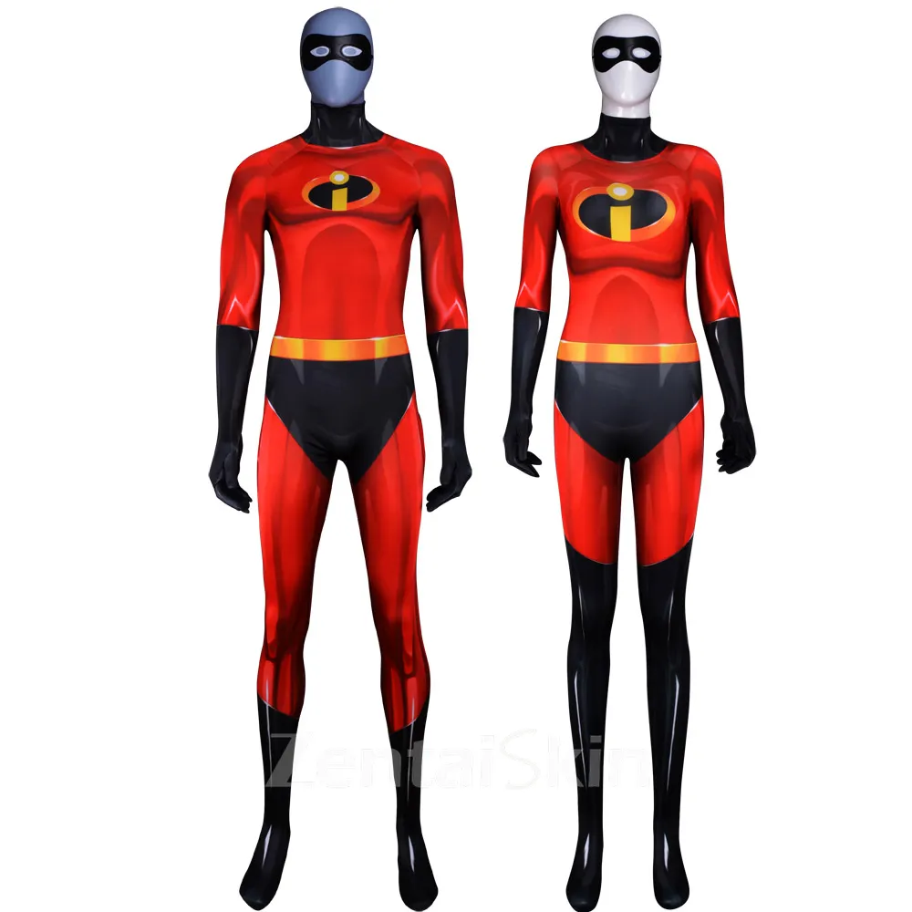 Second Skin Tights the Incredibles All Wrapped Tights Full Body Zentai Skinsuit Catsuits for Adult and Kids