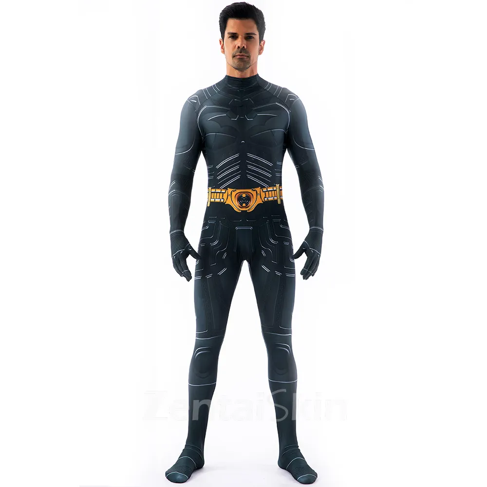 Zentai Skinsuit Second Skin Superhero Costume Batman Costume Full-body Prints Halloween Cosplay Costume