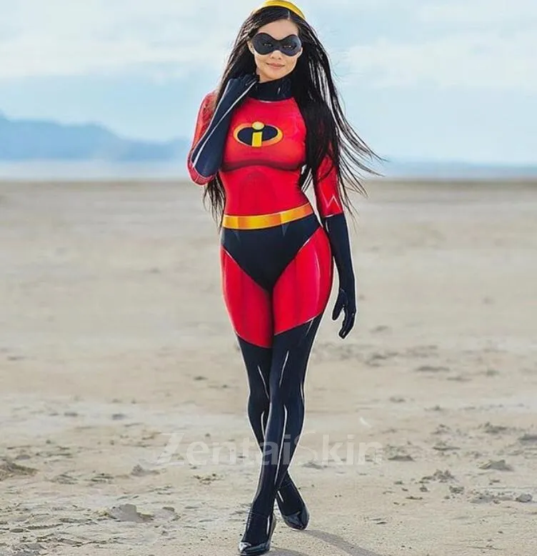 Second Skin Tights the Incredibles All Wrapped Tights Full Body Zentai Skinsuit Catsuits for Adult and Kids