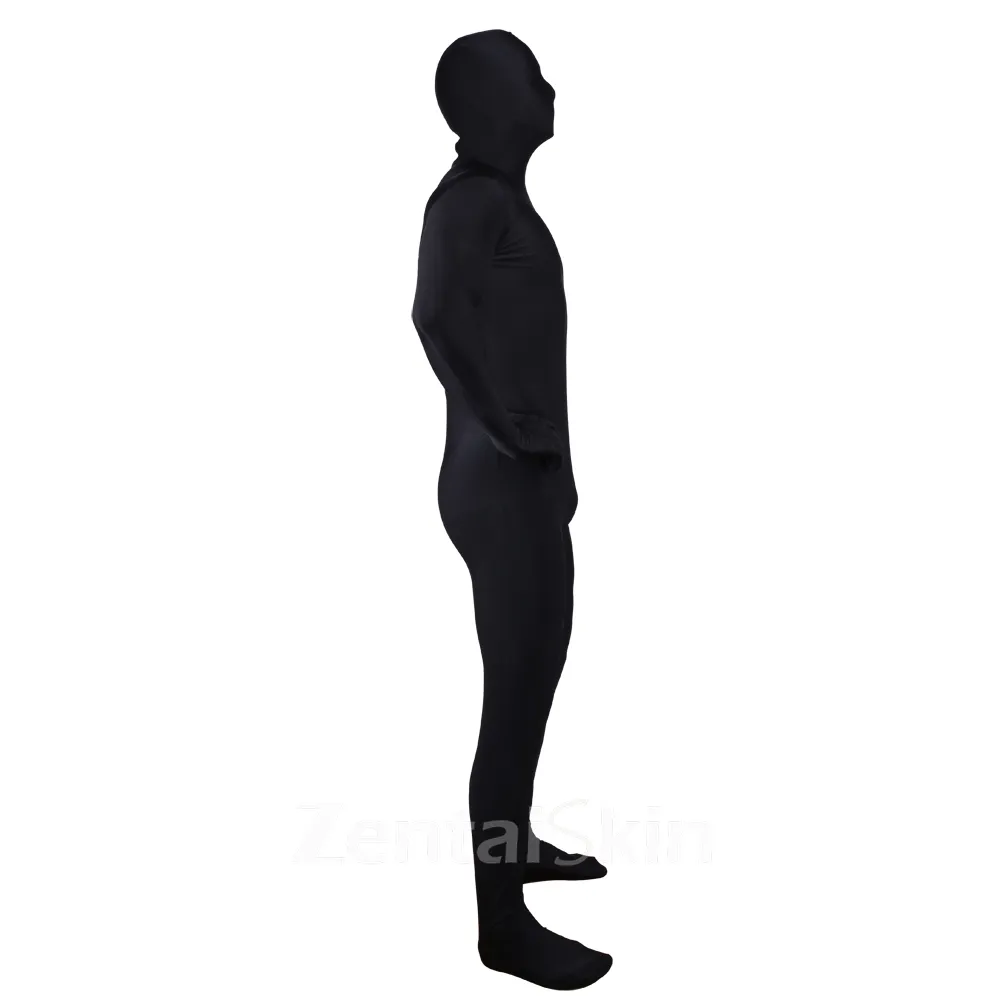 Black Lycra Zentai Full Body Second-skin Tights Elastane Cosplay Zentai Suit