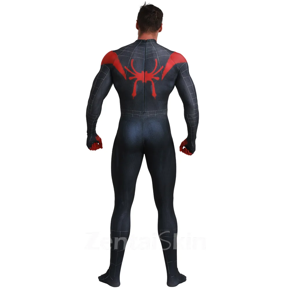 Spiderman Parallel Universe Little Black Spider Print Full Body Tights Zentai Catsuit Zentai Skinsuit Second Skin Clothing