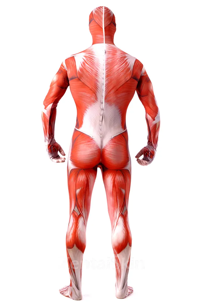 Second Skin Clothing Attack on Titan Muscle Fullbody Bodysuit Cosplay Zentai Catsuit Zentai Skinsuit