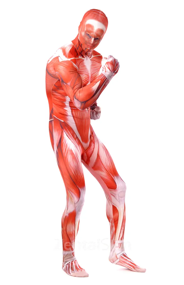 Second Skin Clothing Attack on Titan Elastic Lycra Spandex Skinsuit Full Body Muscle Fitness Zentai Catsuits