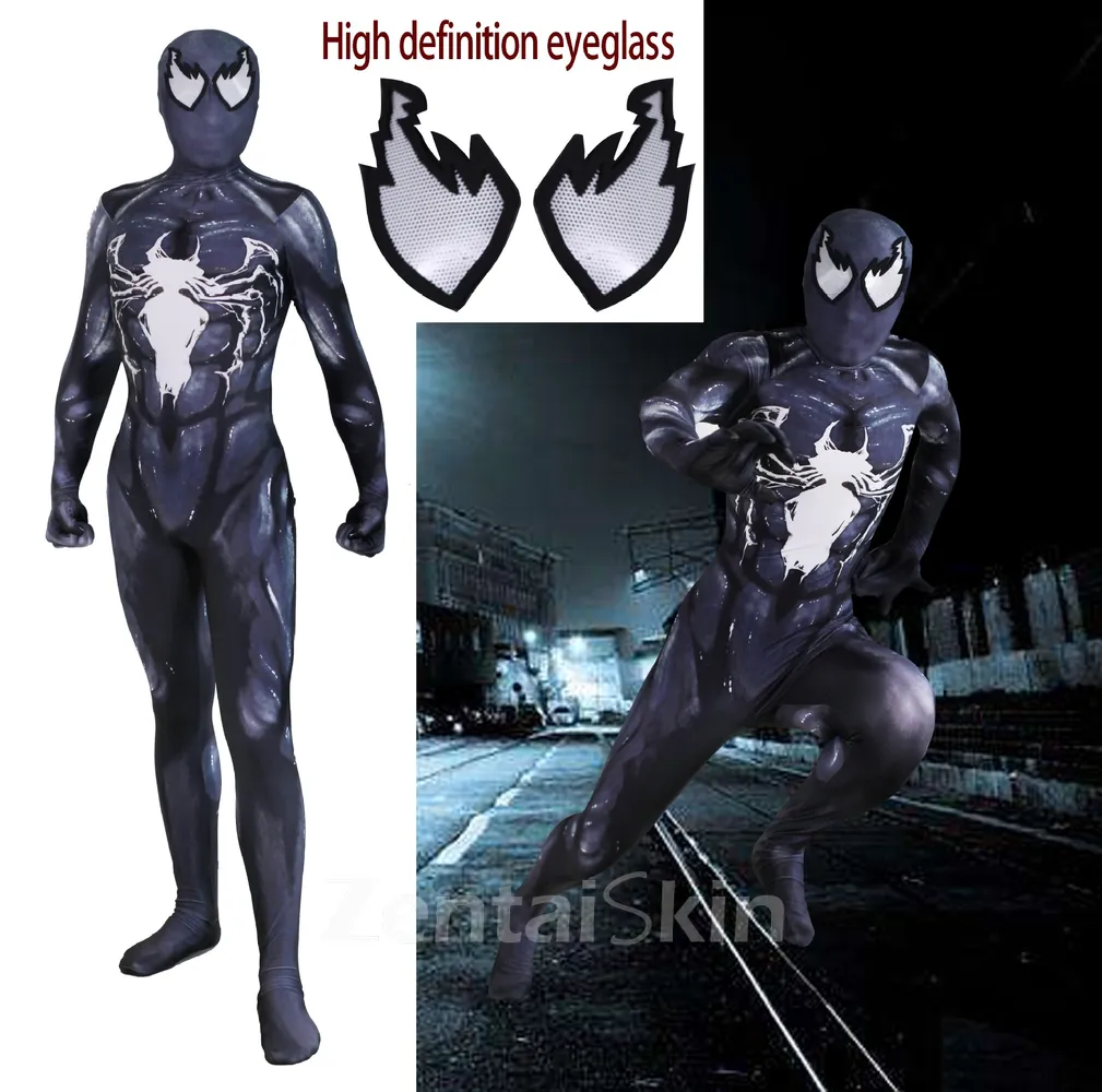 New Venom Symbiote Spider Cosplay Costume Zentai Catsuit Skinsuit Second-skin Clothing