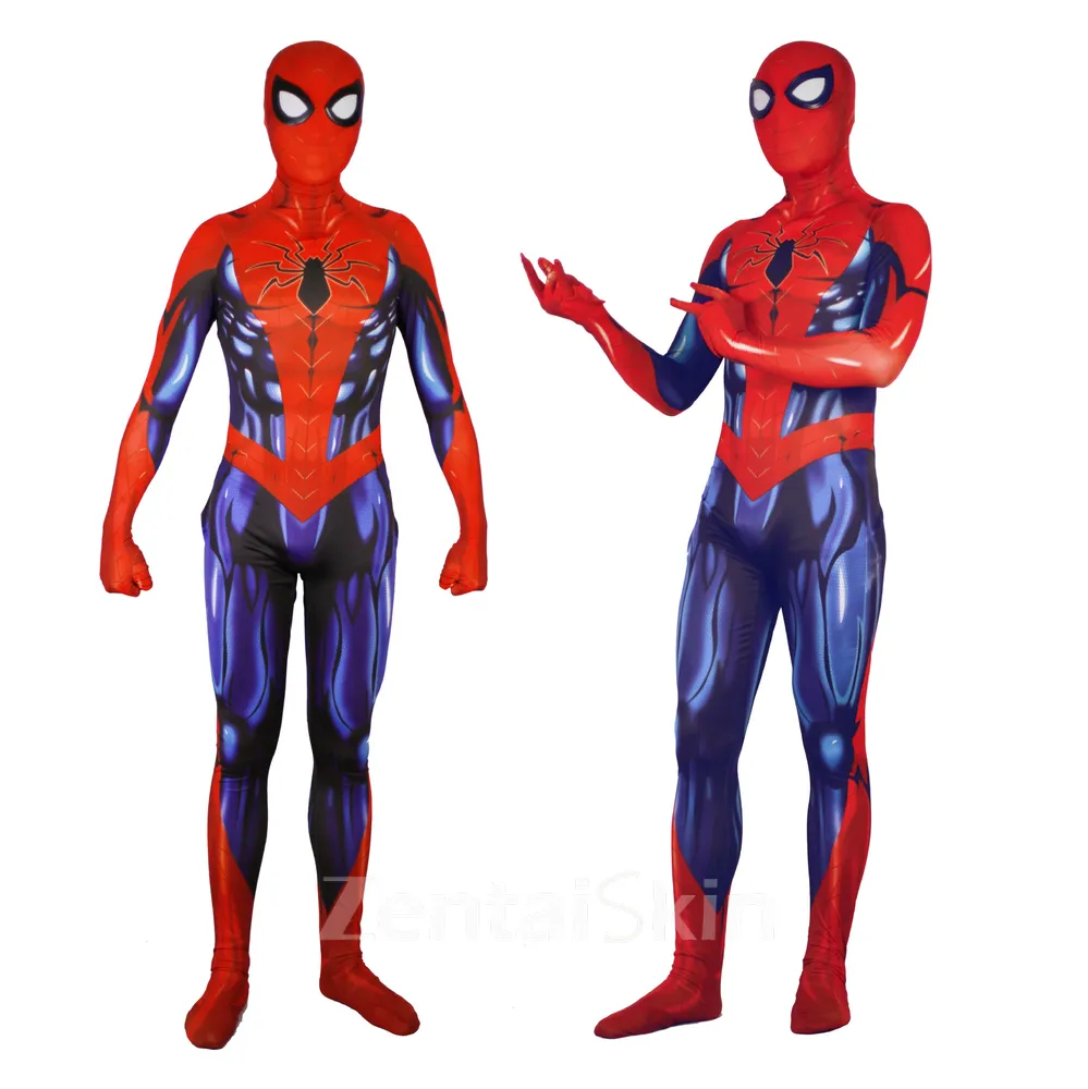 3D Printed PS5 New Version of Muscle Spiderman Halloween Zentai Catsuit Skinsuit Second-skin Clothing