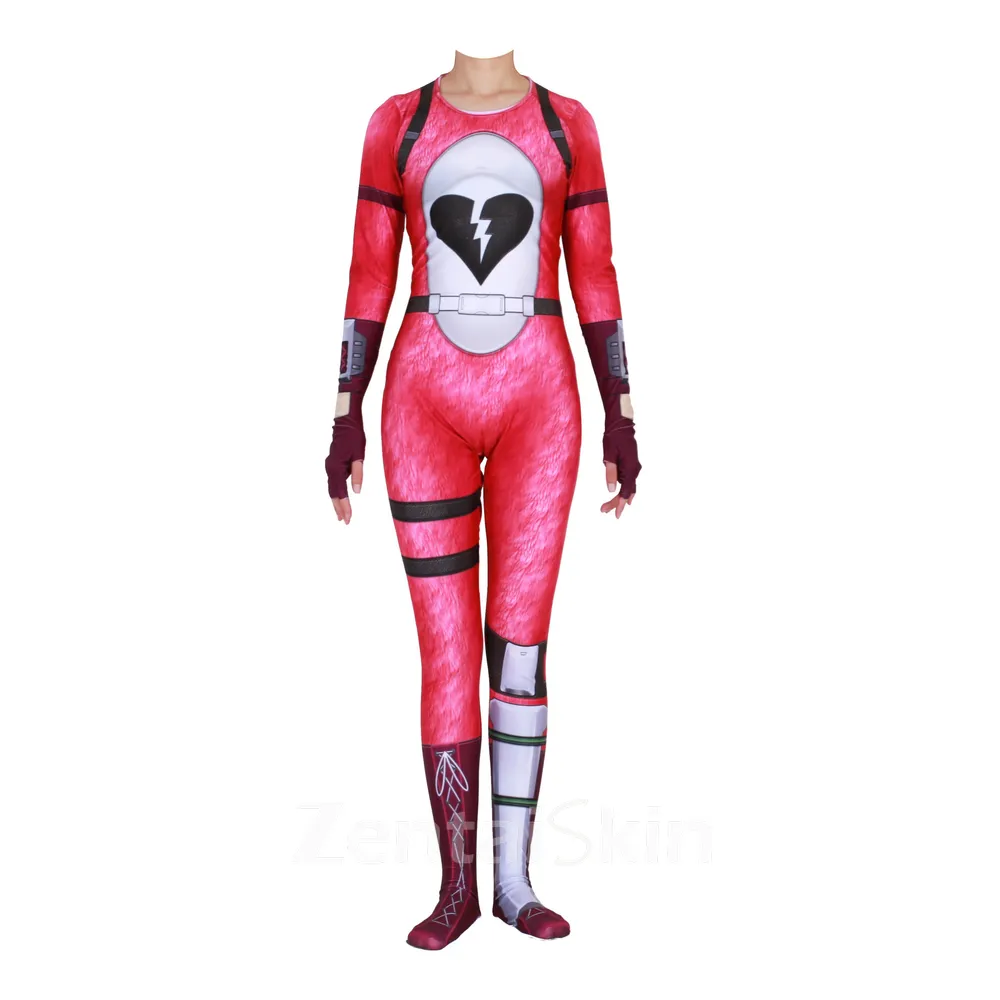 Fortress Night Blue Pink Panda Female Team Leader Zentai Catsuit Skinsuit Second-skin Clothing Tight Suit