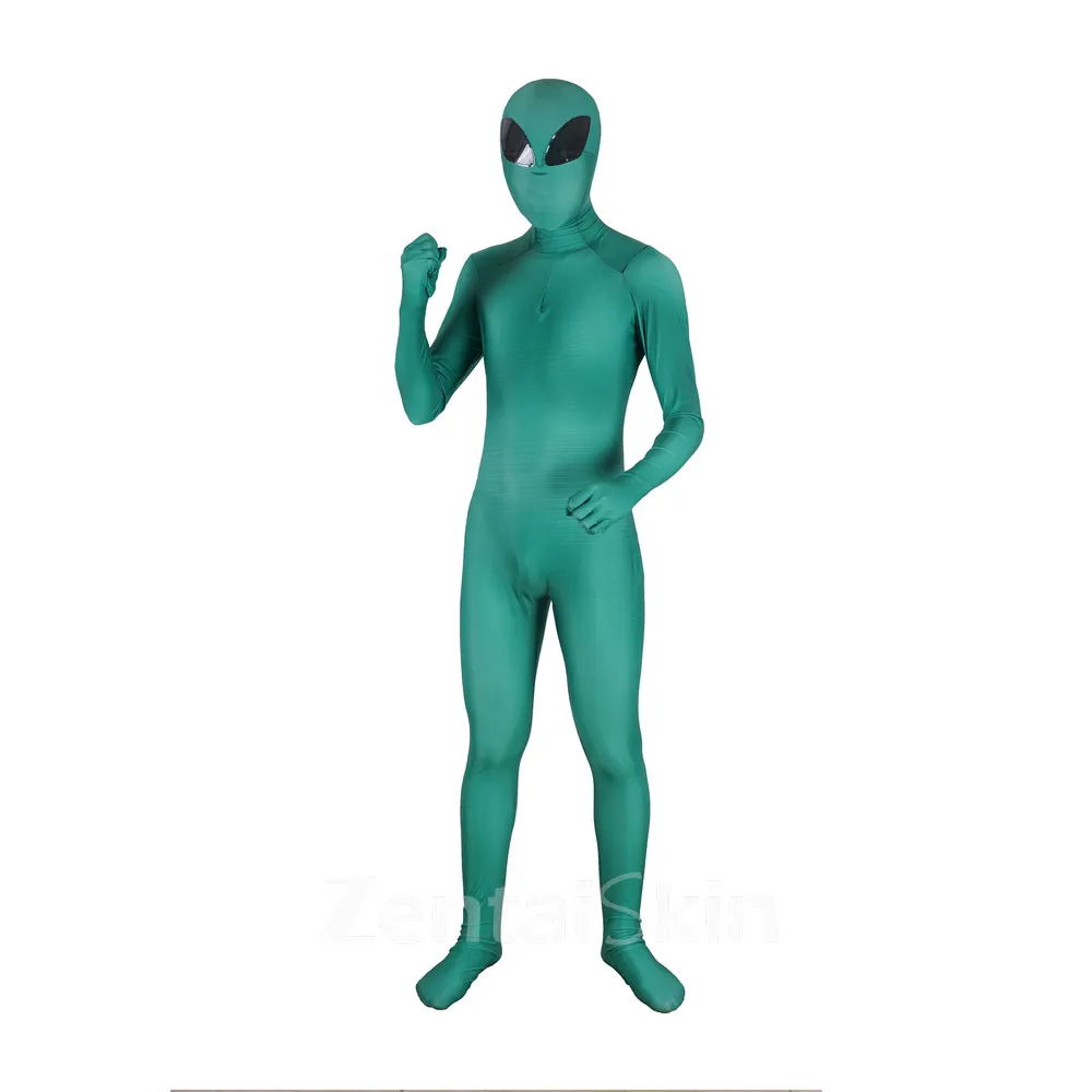 Lycra Spandex Zentai Catsuit Skinsuit 3D Printed Second Skin Full Body Blindfold Alien Tights Zentai Catsuit Skinsuit Customize for Adult and Kids