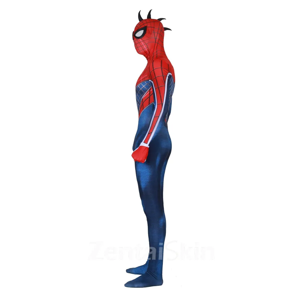 Halloween 3D Print Punk Spiderman Cosplay One-piece Second Skin Full Body Spiderman Zentai Catsuit Skinsuit