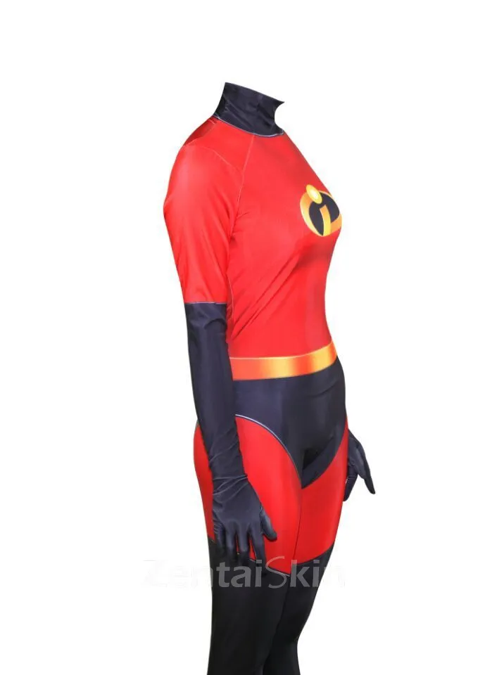 Incredible 2 Elastic Superwoman One-piece Second Skin Full Body Zentai Catsuit Skinsuit