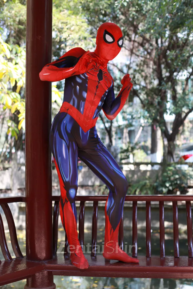 3D Printed PS5 New Version of Muscle Spiderman Halloween Zentai Catsuit Skinsuit Second-skin Clothing