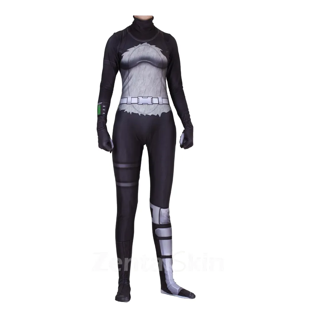 Fortress Night Blue Pink Panda Female Team Leader Zentai Catsuit Skinsuit Second-skin Clothing Tight Suit