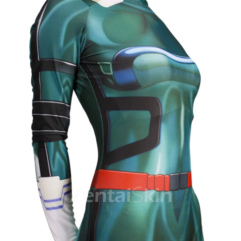 My Hero Academia Deku Midori Valley Dekyu Girl Jumpsuit Skinny Anime Zentai Catsuit Skinsuit
