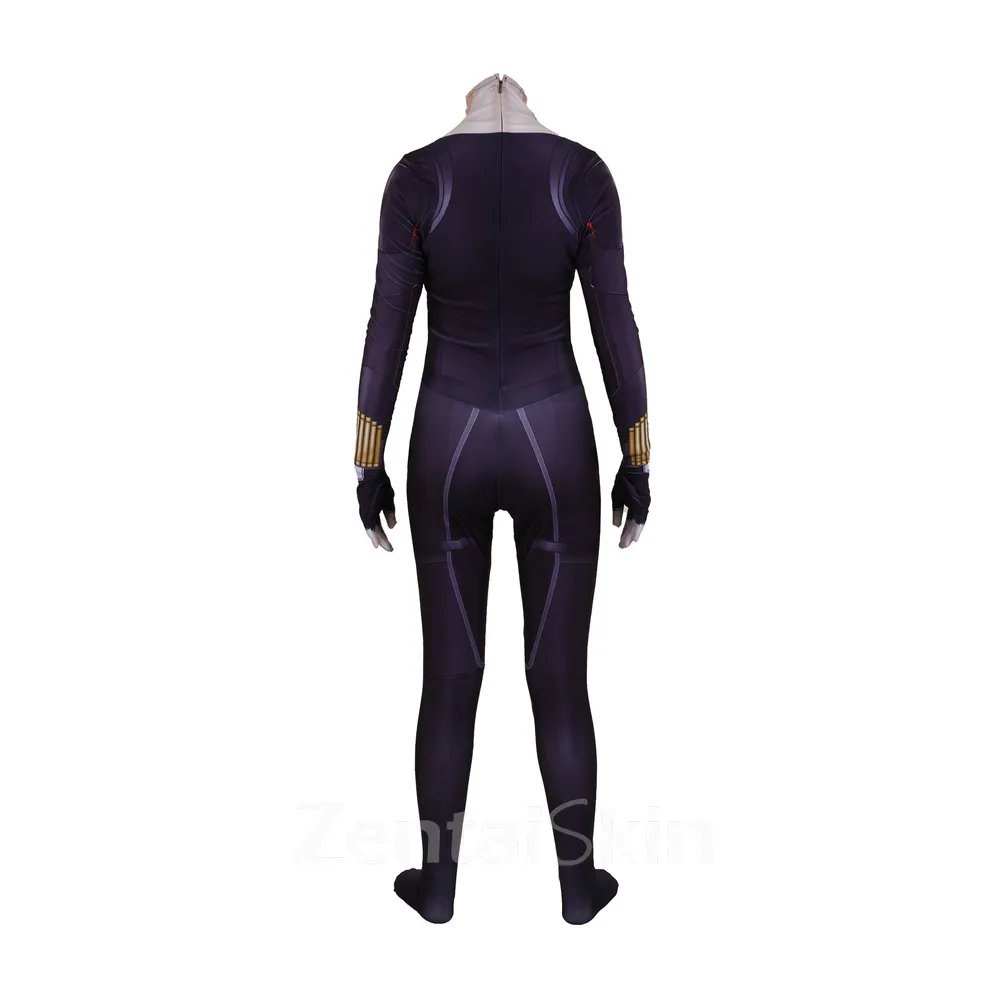 3D Printed Black Widow Costume One-piece Second Skin Full Body Zentai Catsuit Skinsuit Leotard Costume No Hood