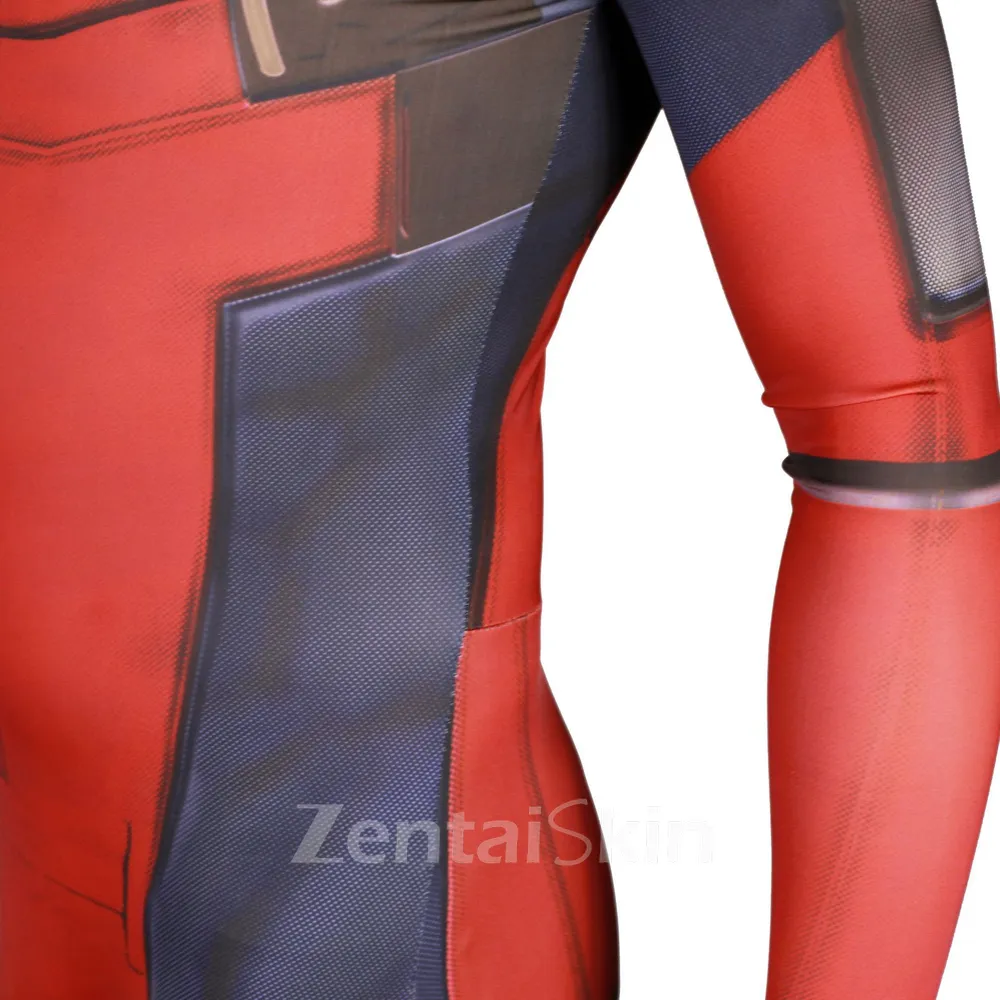 the Deadpool Costume 3D Deadpool Printing Adult and Child One-piece Second Skin Full Body Zentai Catsuit Skinsuit